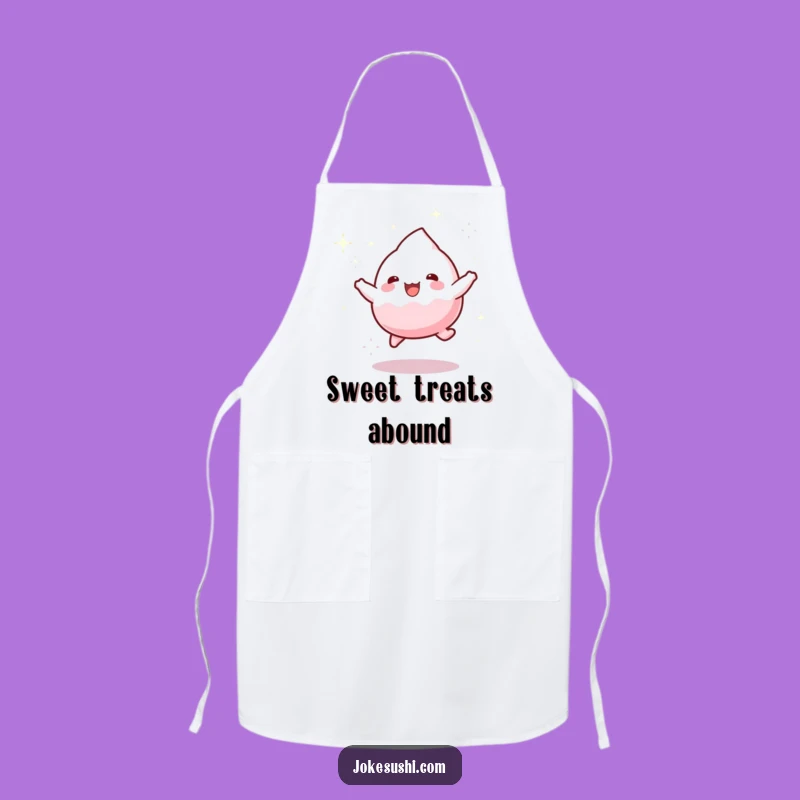 Funny Mochi Bounce Apron - Playful Kitchen Humor and Sweet Chef Gift