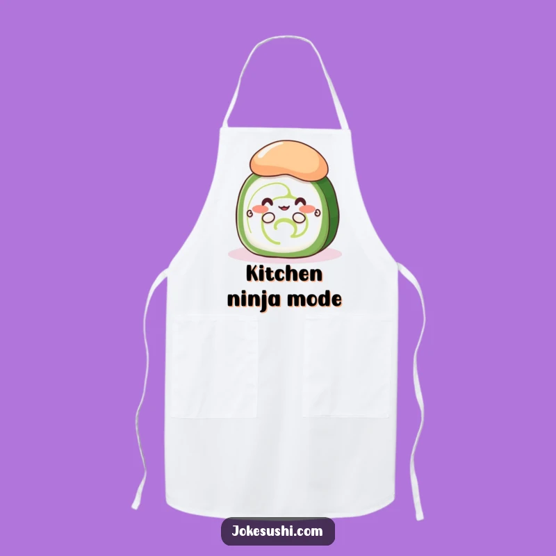 Funny Shy Cucumber Roll Apron: Cook with Adorable Bashfulness