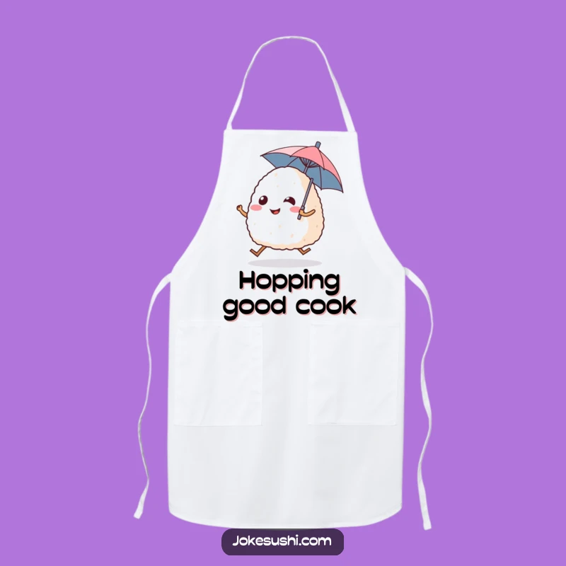 Funny Onigiri Apron - Cute Rice Ball Character Kitchen Wear