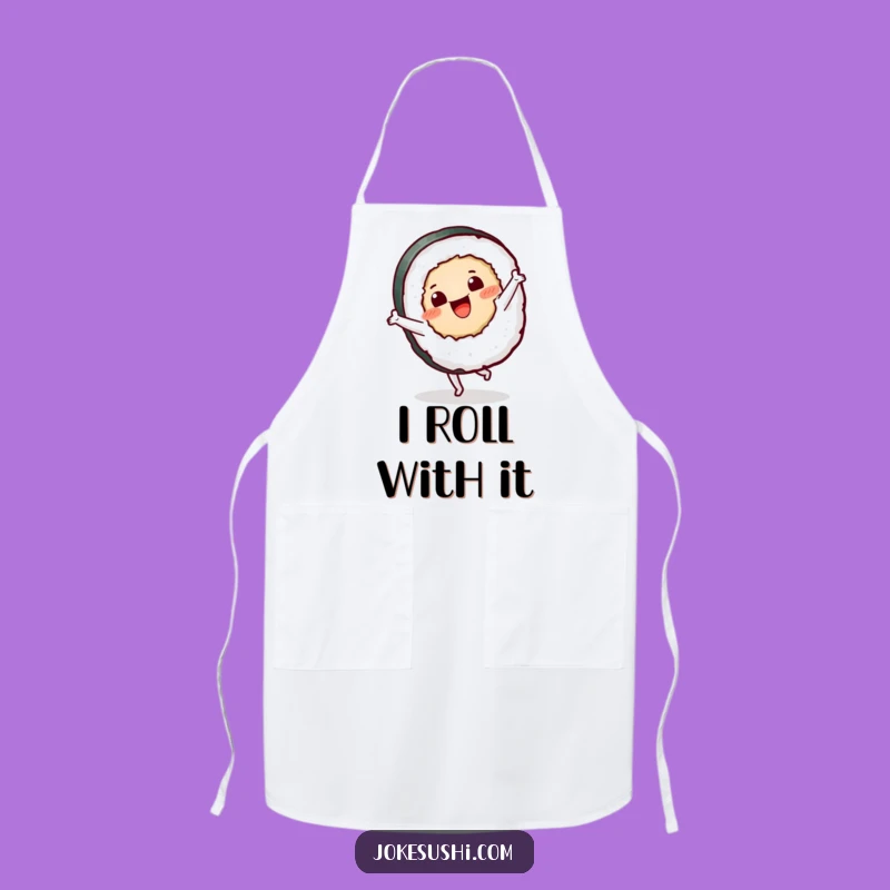 Funny Sushi Roll Cartwheel Apron: Cook Up Giggles in the Kitchen!