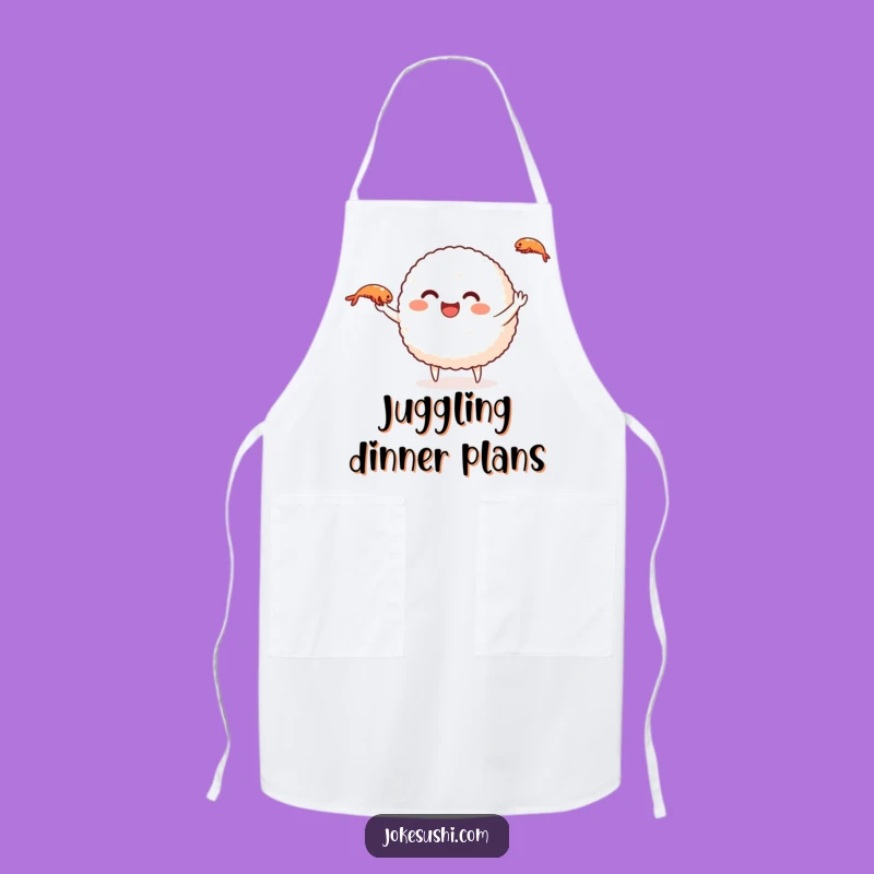 Funny Rice Ball Juggling Apron: Cook with Skill and Smiles!