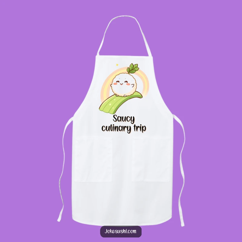Funny Wasabi Rainbow Rice Ball Apron: Hilarious Japanese Cookware Gift
