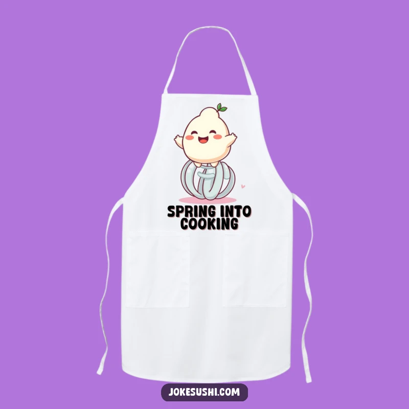 Funny Dumpling Spring Bounce Apron: Cook with a Spring in Your Step