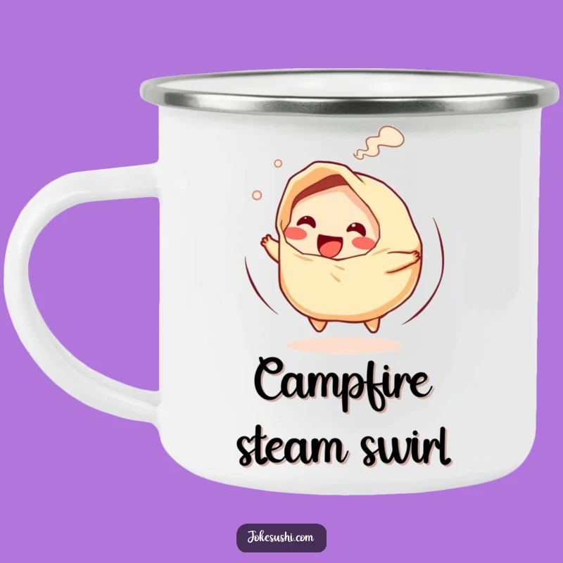 Funny Camp Gyoza Mug: Spin Your Way Through Adventure