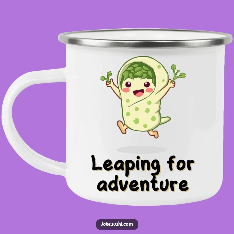 Funny Seaweed Wrap Leap Camping Mug: Energize Your Adventures!