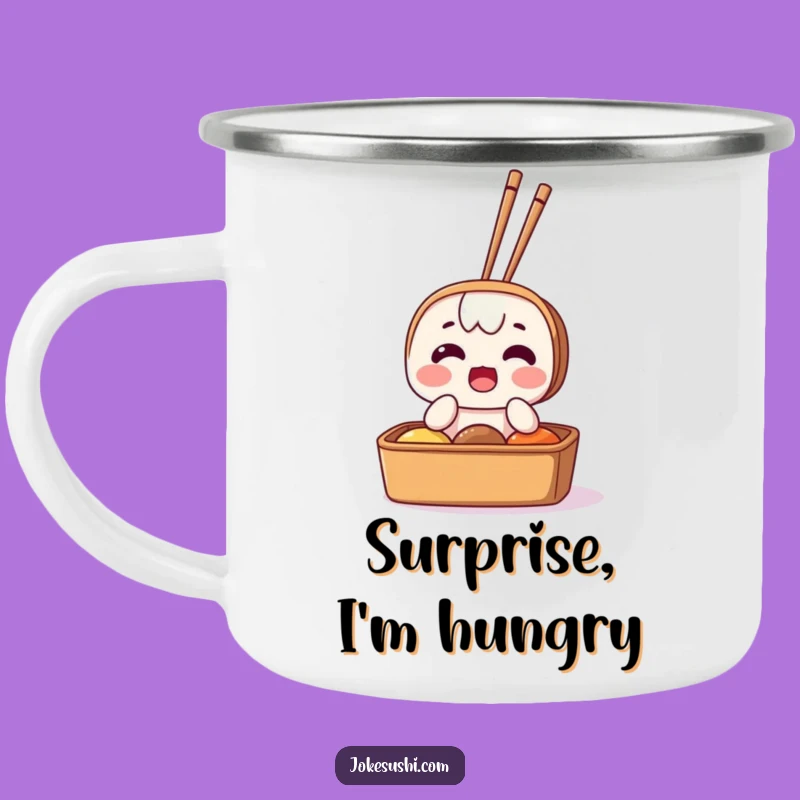 Funny Surprised Bento Box Camping Mug: Hilarious Reactions for Outdoor Meals