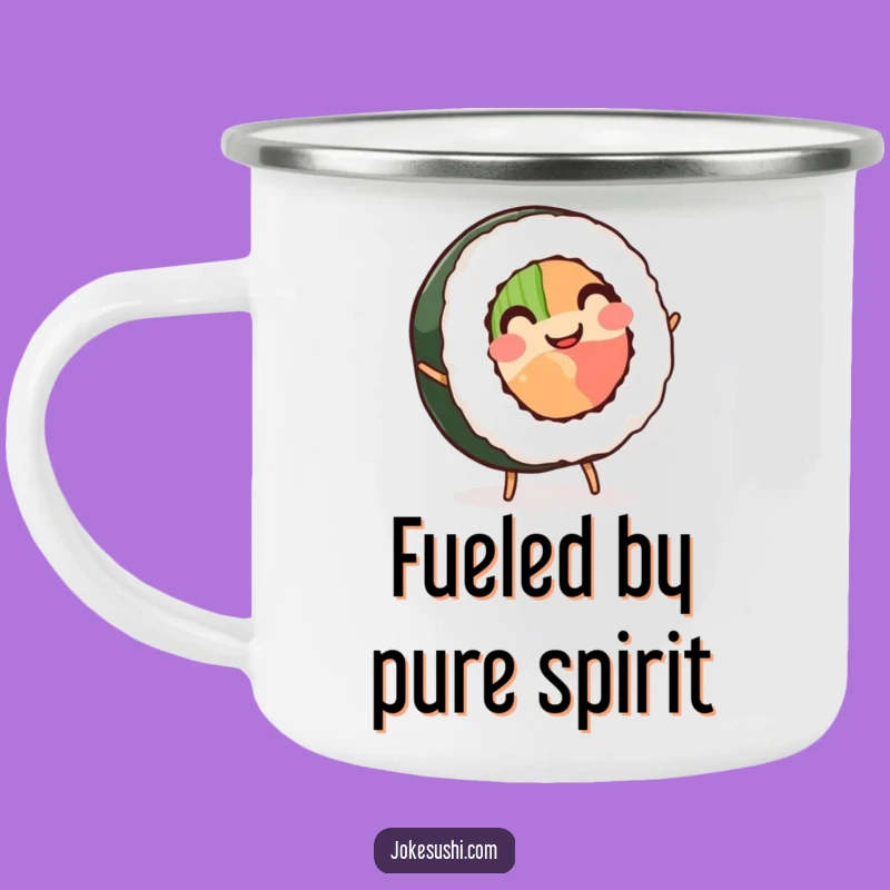 Funny Sushi Cartwheel Camping Mug: Energetic Outdoors - Your 'Funny Gift'