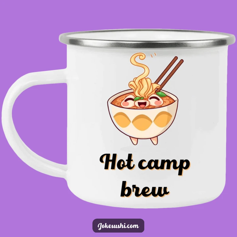Funny Ramen Steam Camping Mug - Warm Adventures Start Here