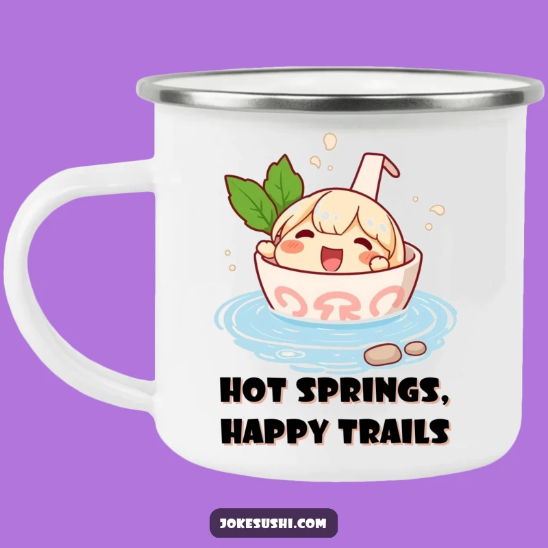 Funny Ramen Hot Spring Camping Mug: Durable & Hilarious Japanese Drinkware Gift