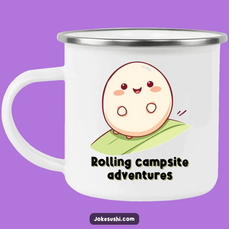 Funny Mochi Roll Camping Mug: Smooth Sips for Happy Adventures