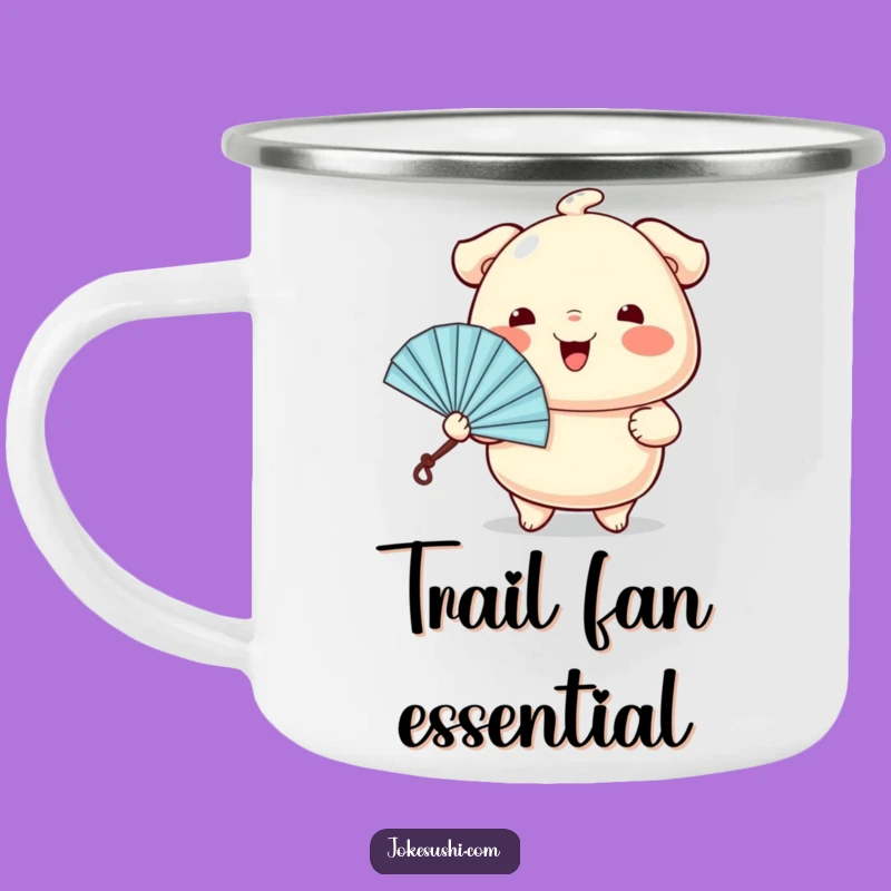 Funny Dumpling Fan Camping Mug: Adventure Coolness, Cheerful Character, Outdoor Gift