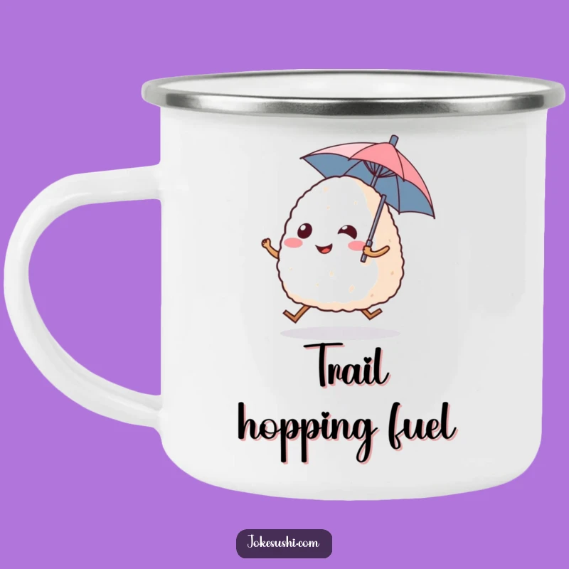 Funny Onigiri Camping Mug - Durable Rice Ball Character for Outdoors