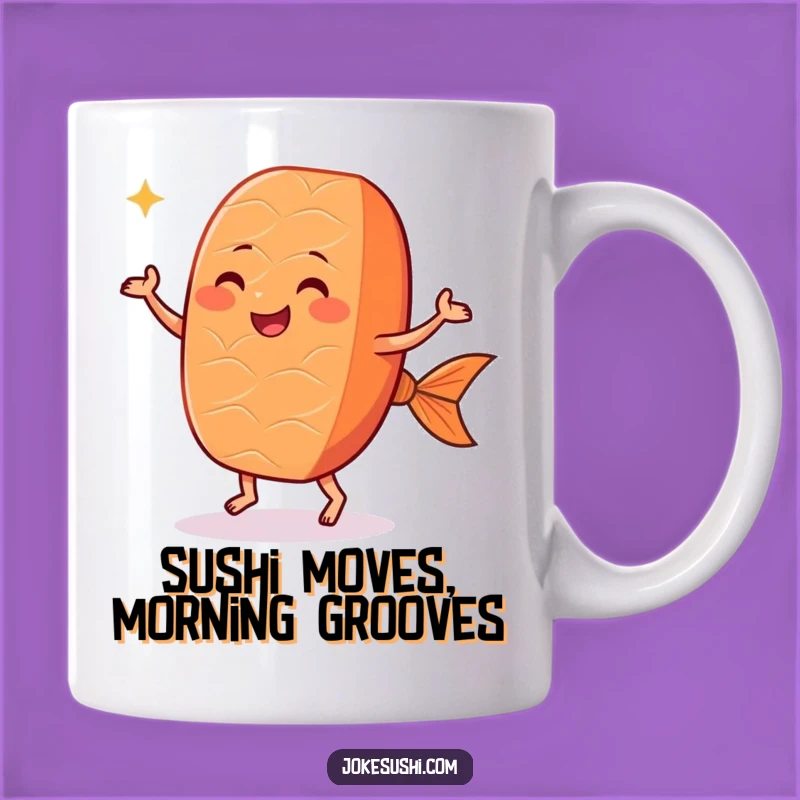 Funny Dancing Salmon Nigiri Mug: A Hilarious Sushi Gift for Foodies