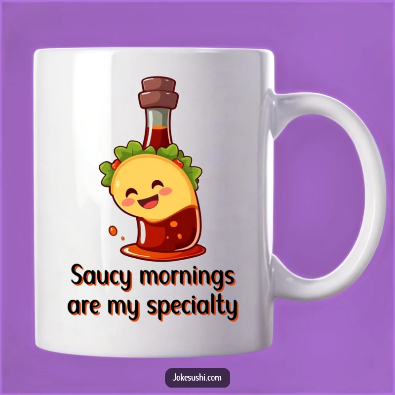 Funny Taco Soy Sauce Slide Mug: A Hilarious Foodie Gift for Taco Lovers