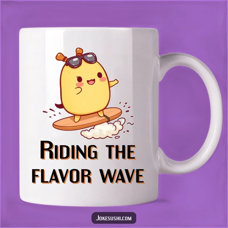 Funny Tamagoyaki Surf Mug: Hilarious Foodie Adventure Gift