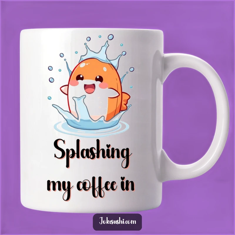 Funny Salmon Nigiri Splash Mug: Hilarious Gift for Sushi Lovers!