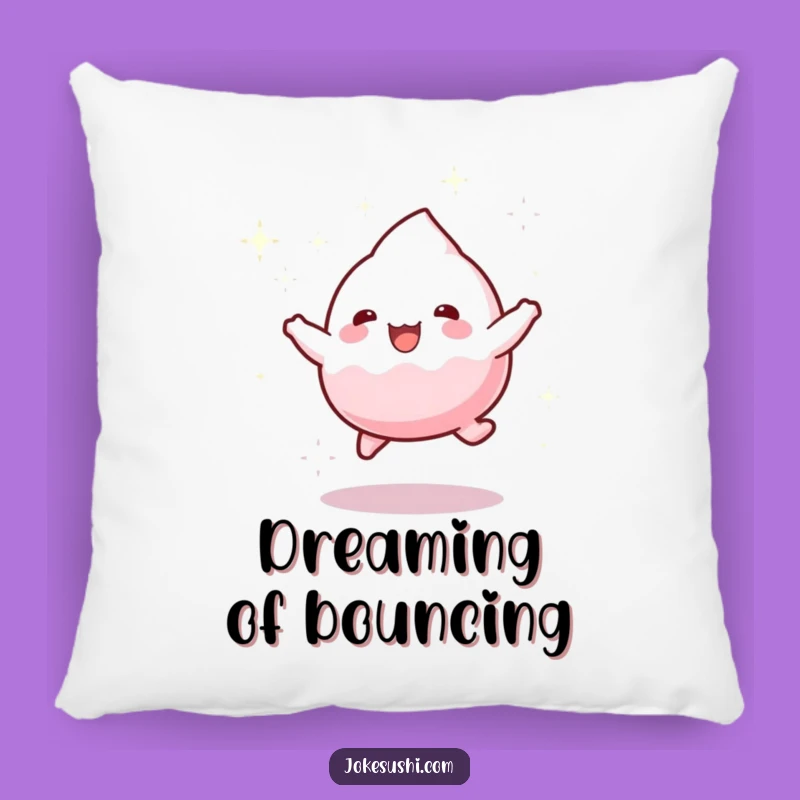 Cozy Funny Mochi Bounce Pillow - Playful Comfort and Sparkling Accent Gift