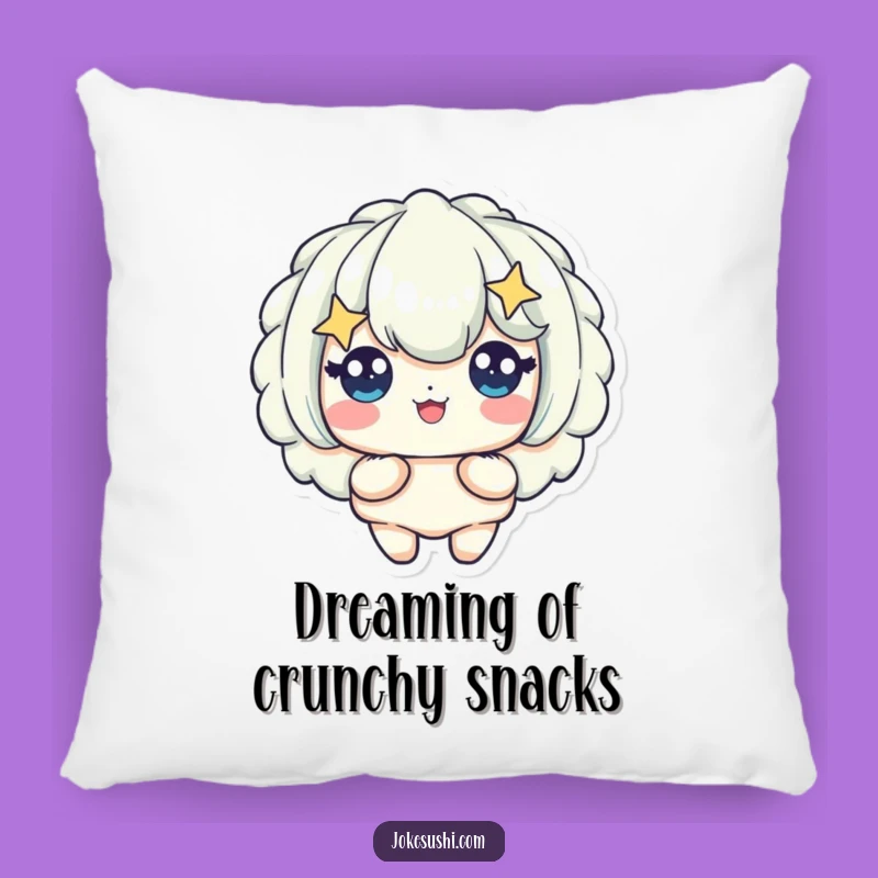 Funny Pillow: Comfy Starry Eyed Tempura, Soft & Hilarious Gift For Relaxation