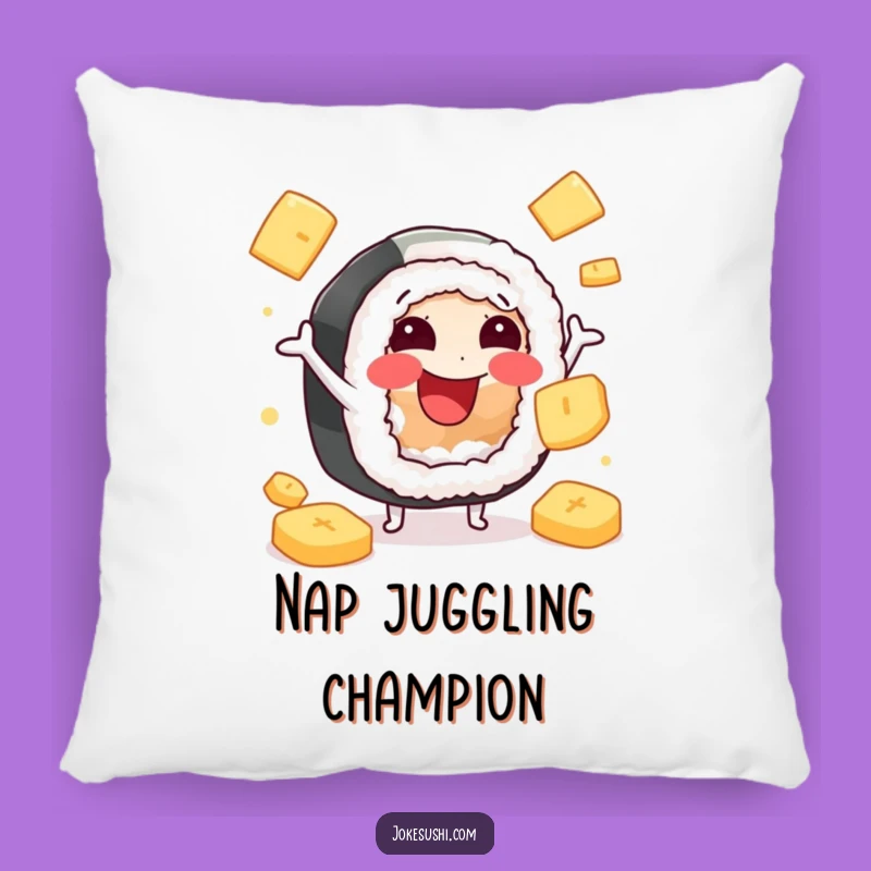 Funny Sushi Ginger Juggling Pillow: Cozy & Hilarious Japanese Accent Pillow Gift