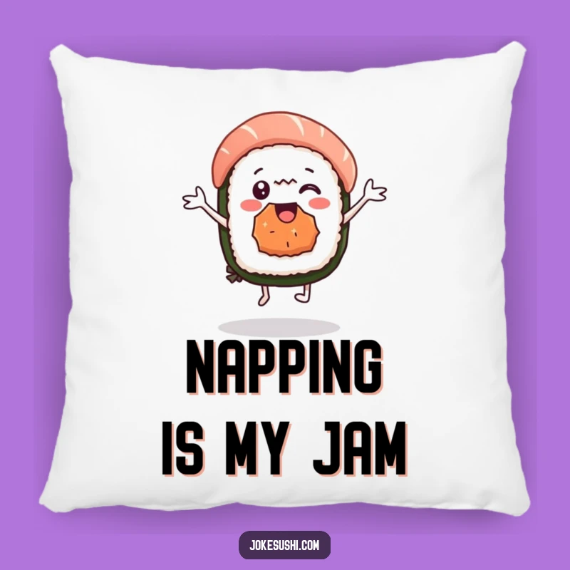 Funny Sushi Dance Pillow: Delighted Character Comfort, Perfect Foodie Gift!