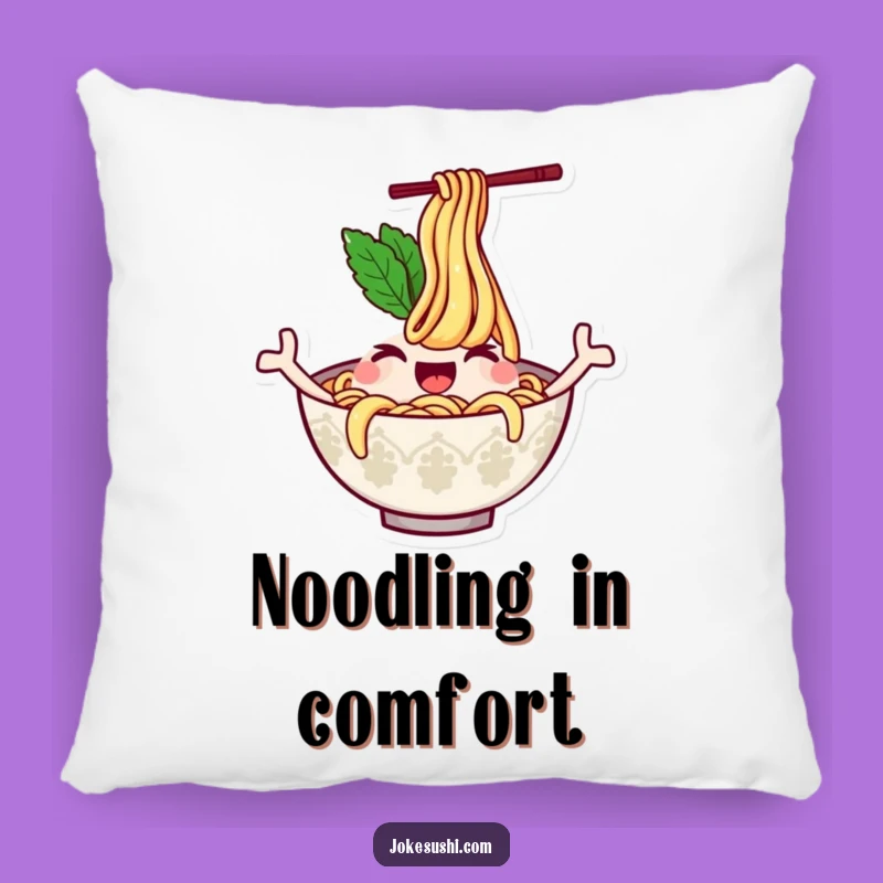 Funny Ramen Wink Pillow: Comfy and Hilarious Comfort!