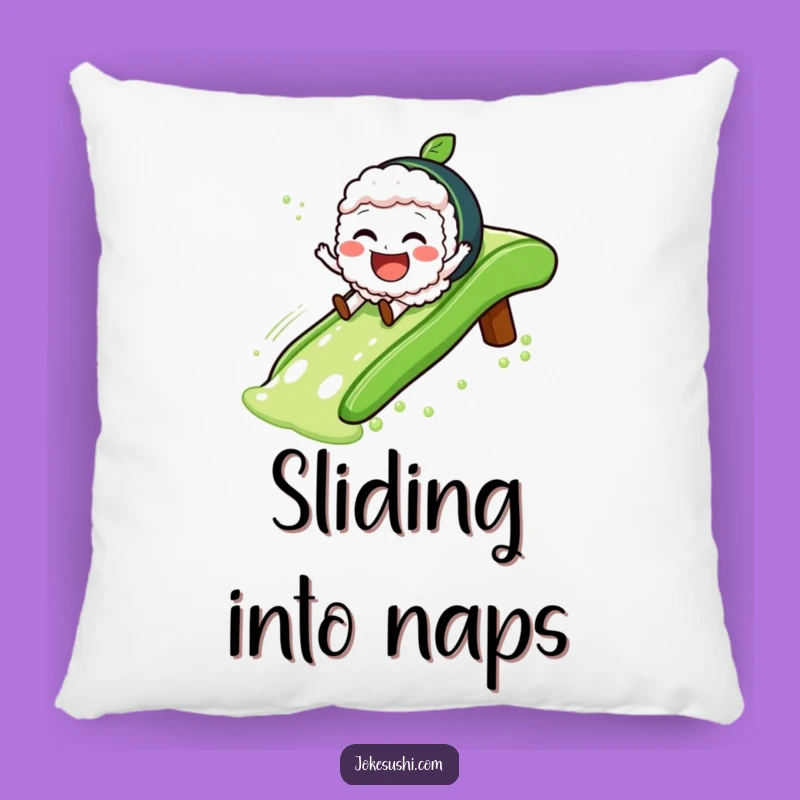 Cozy Funny Sushi Slide Pillow: Snuggle Up with Glee-ful Sushi Comfort