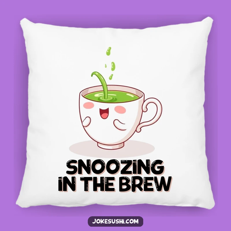 Funny Tea Cup Spill Pillow: Cozy & Hilarious Whimsical Accent Pillow Gift