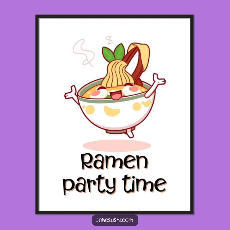 Funny Ramen Digital Art: Decorate With This Cheerful Funny Gift