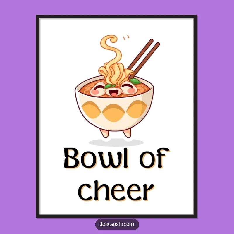 Funny Ramen Steam Digital Print - Instant Cozy Decor