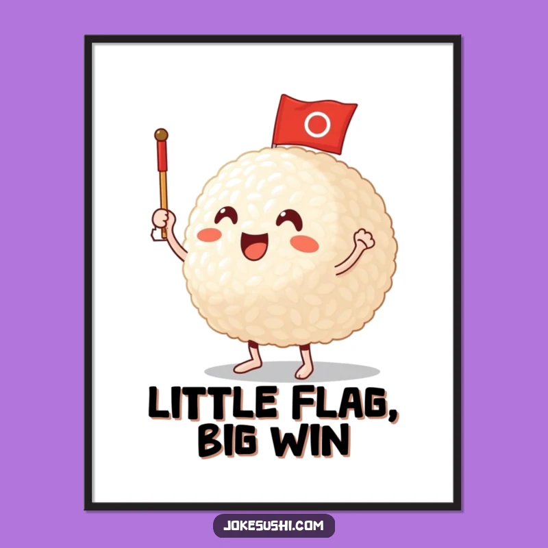 Funny Rice Ball Digital Art: Decorate With This Cheerful Funny Gift