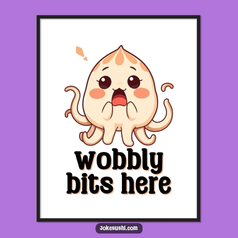 Funny Surprised Takoyaki Digital Art: Instant Laughter For Your Walls Funny Gift