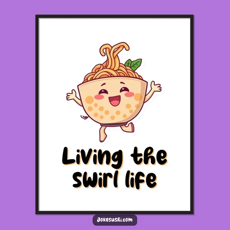 Funny Ramen Digital Art - Instant Cheerful Dancing Decor