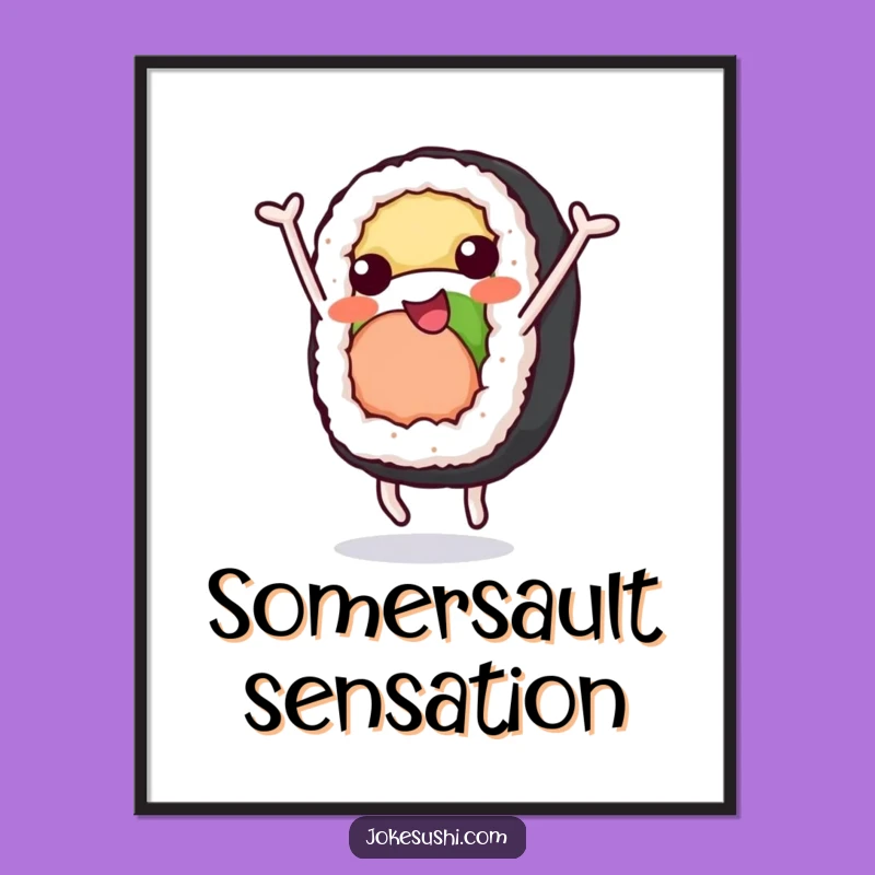 Funny Sushi Roll Digital Art: Decorate With This Cheerful Funny Gift