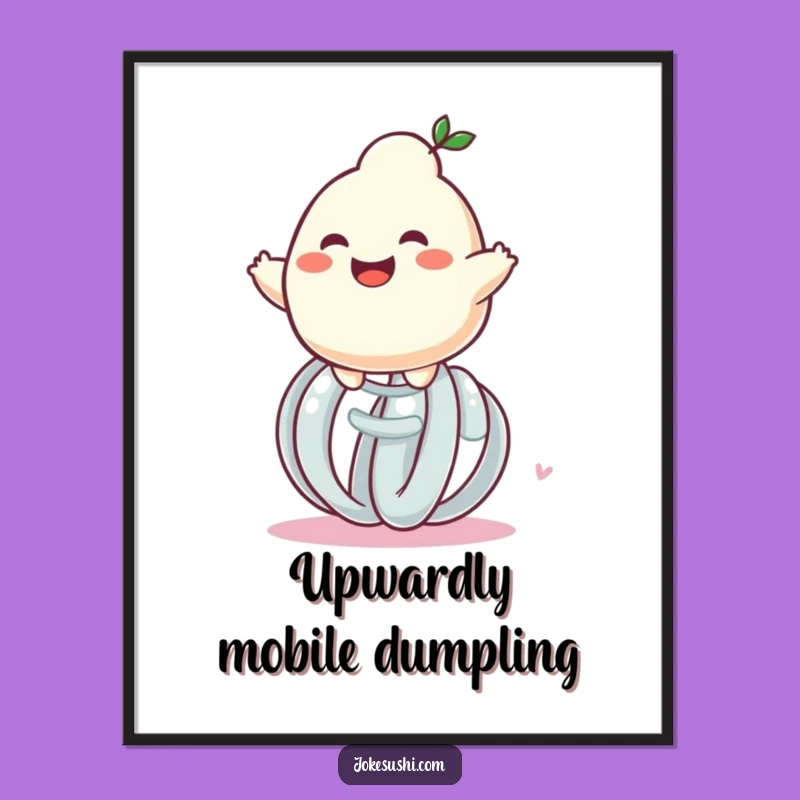 Funny Dumpling Spring Bounce Digital Art: Instant Cheer for Your Walls