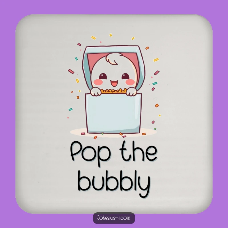 Funny Bento Box Confetti Coaster: Joyful Protection, Hilarious Party Gift