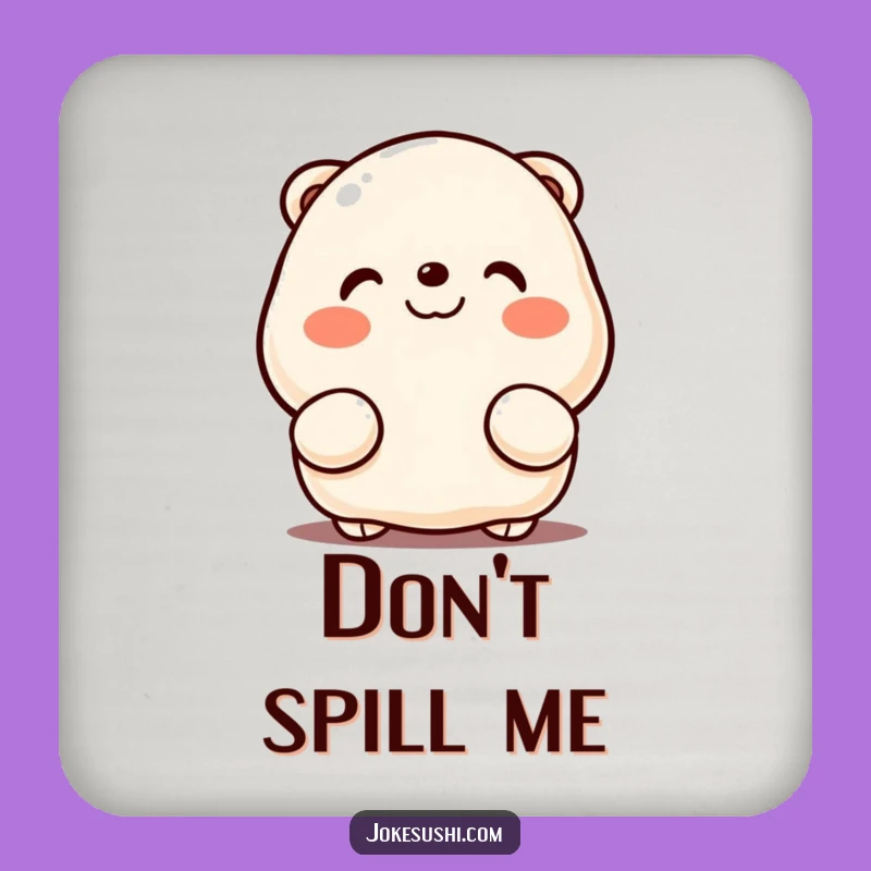 Funny Dumpling Peeking Drink Coaster - Cute Kawaii Protector for Tables