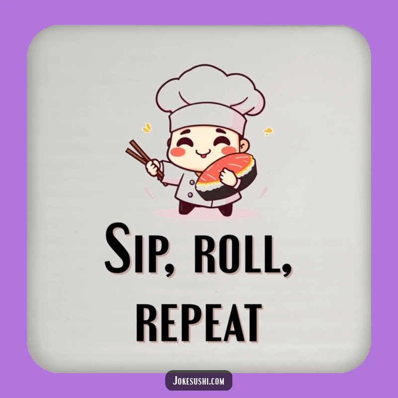 Funny Sushi Chef Coasters: Protect Your Table with Playful Style