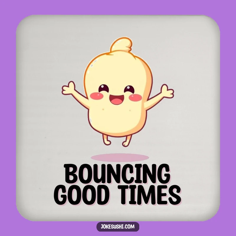 Funny Tempura Joy Coaster Set: Protect Surfaces with Bouncy Humor