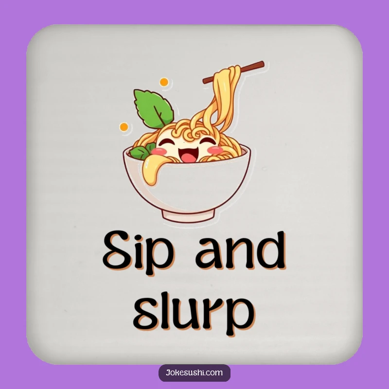 Funny Wiggling Ramen Coaster: Noodle Drink Accessory