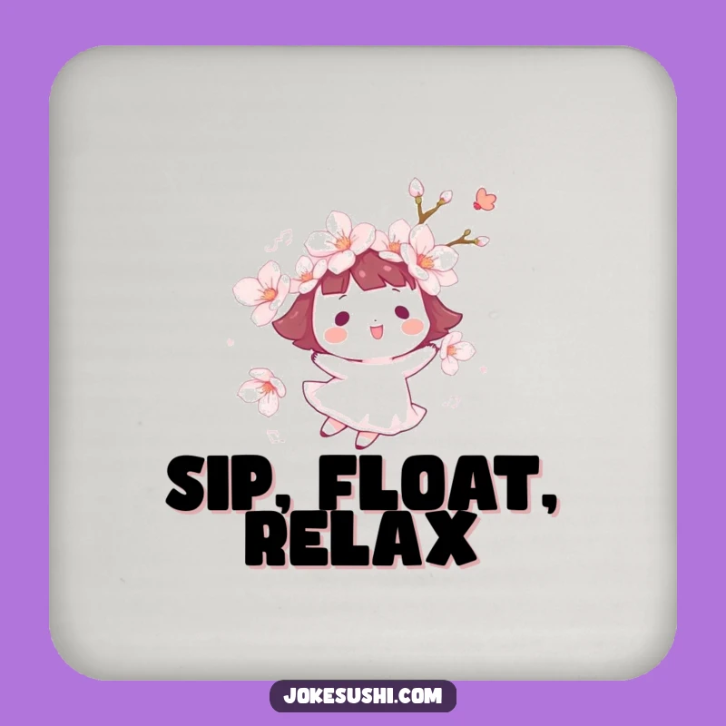 Funny Cherry Blossom Float Coasters: Protect Surfaces with Grace