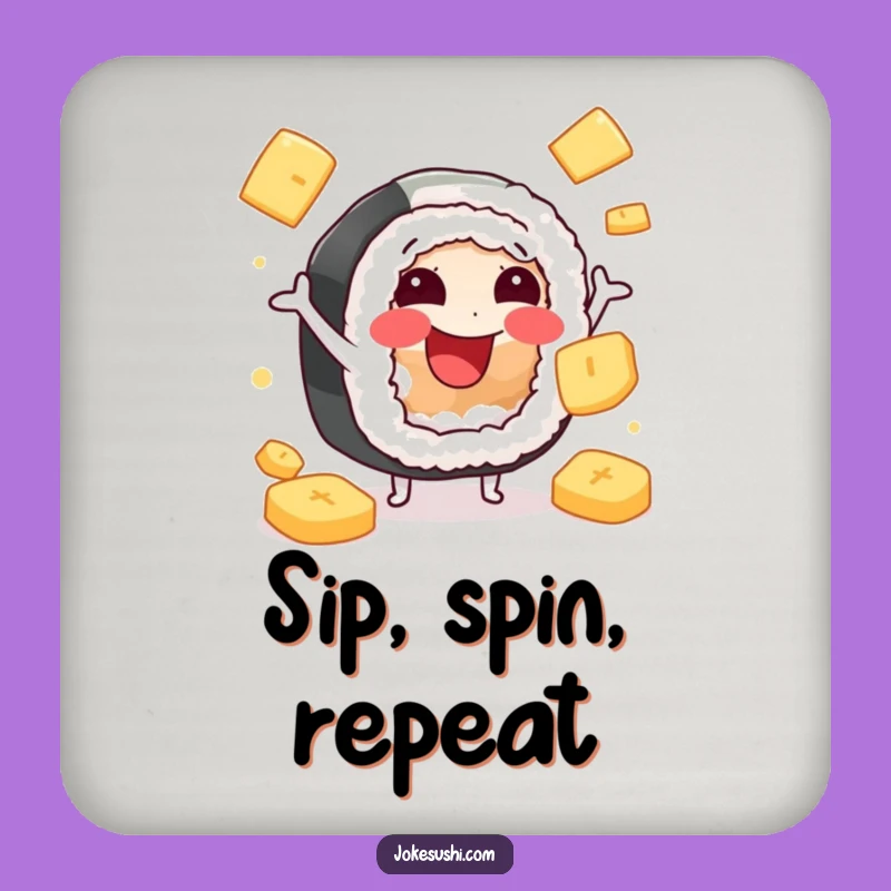 Funny Sushi Ginger Juggling Coaster: Hilarious Japanese Table Protector Gift