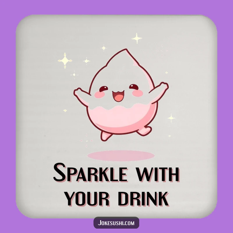 Funny Mochi Bounce Coaster - Protect Surfaces with Playful Sparkle Gift