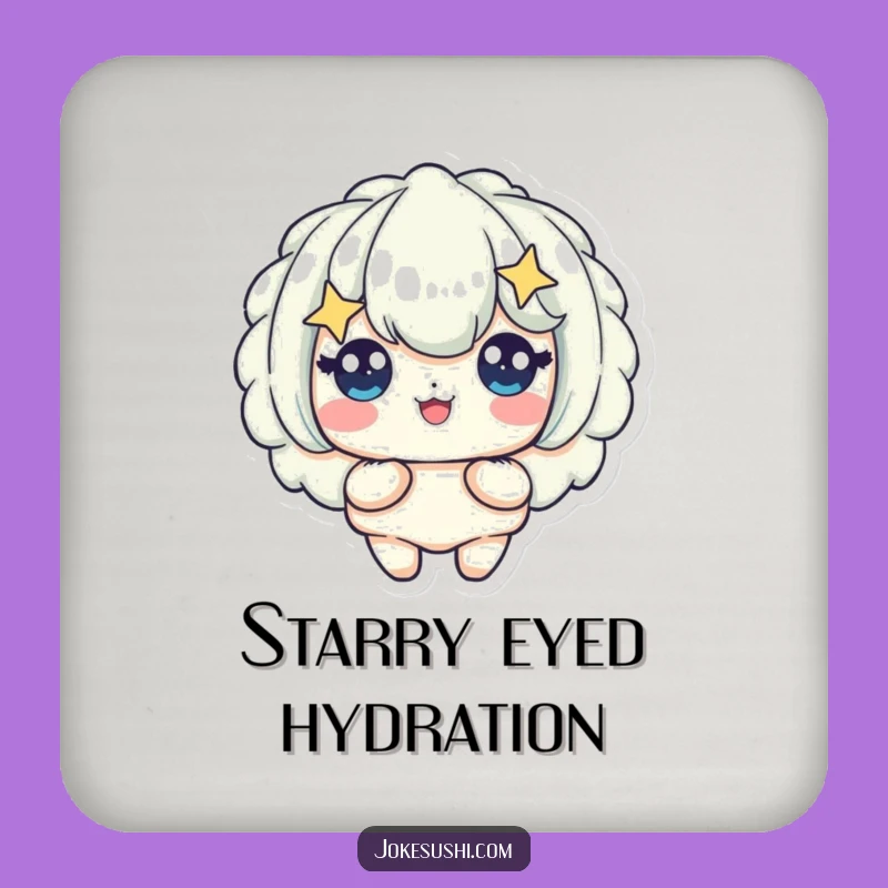 Funny Coaster Set: Starry Eyed Tempura Drink Protection, Hilarious Gift For Hosts