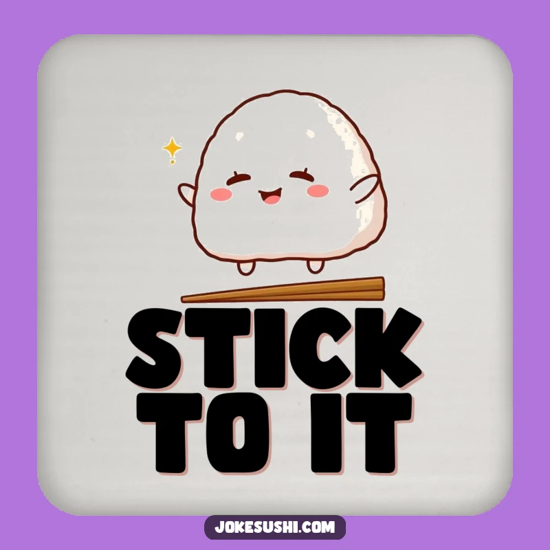 Funny Onigiri Wink Coaster: Protect Surfaces with Hilarious Charm!