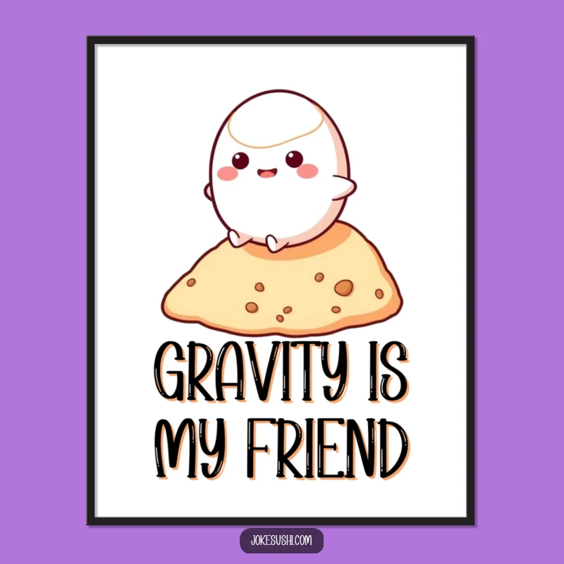 Funny Mochi Roll Poster: Hilarious Wall Art for a Bouncy, Fun Vibe