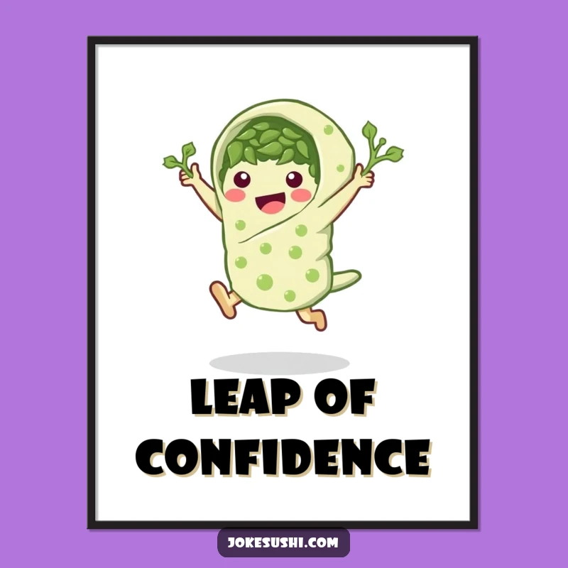 Funny Seaweed Wrap Leap Poster: Add Dynamic Art to Your Walls!