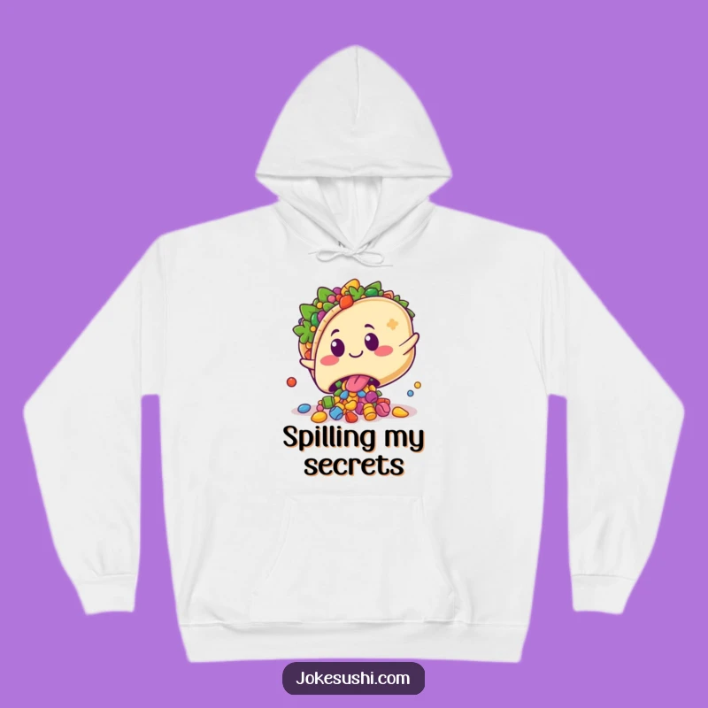 Cozy Funny Taco Hoodie - Warm Tripping Character for Taco Fans
