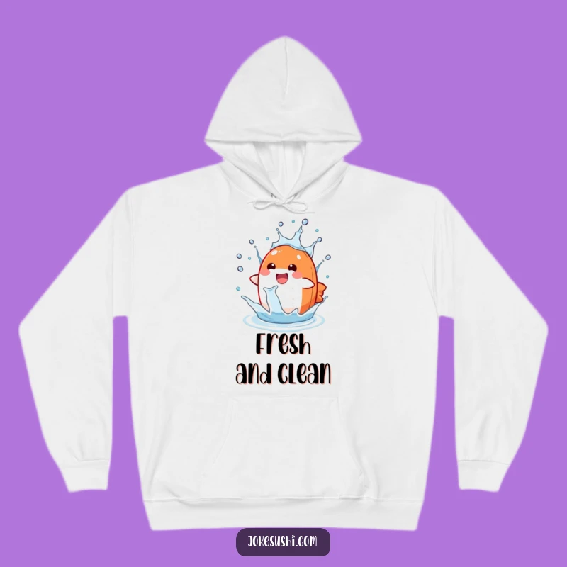 Funny Salmon Nigiri Splash Hoodie: Cozy Up with Aquatic Humor!