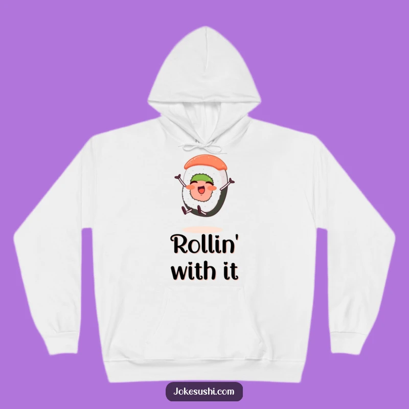 Funny Sushi Cartwheel Hoodie: Cozy Food Character Gift for Cold Days