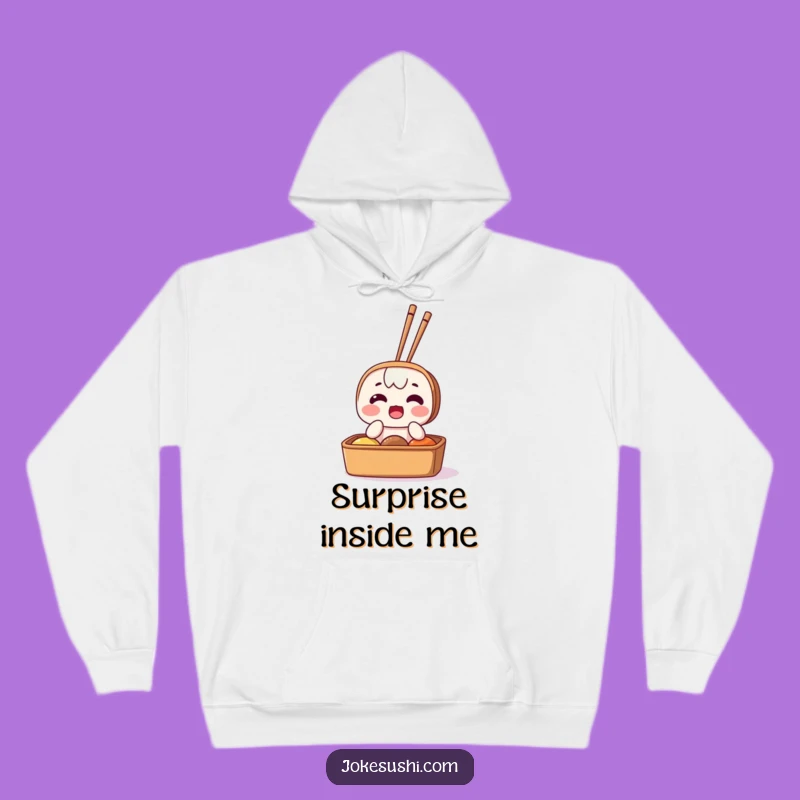 Funny Surprised Bento Box Hoodie: Cozy Up with Hilarious Foodie Fun